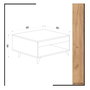 Hanah Home Mesa de Centro de 2 Niveles en Roble y Blanco con Cajón
